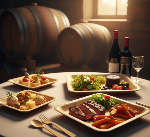Tabla de maridaje con copas